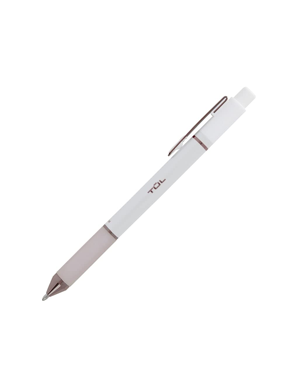 TUL® BP Series Retractable Ballpoint Pens, Bullet Point, 1.0 mm, Pearl White Barrel, Blue Ink, Pack