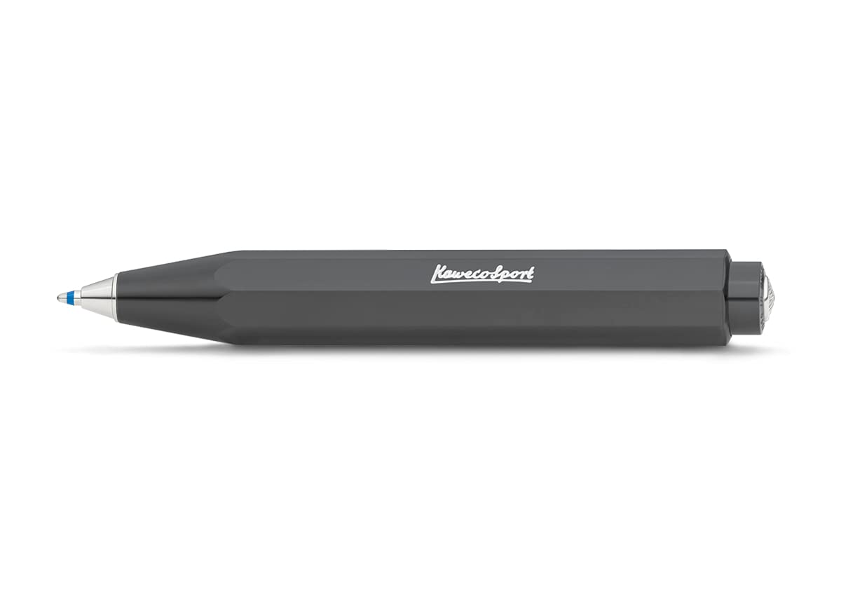 Kaweco SKYLINE SPORT Ball Pen Grey I Retractable Ballpoint Pen with a Standard D1 Refill 10.5 cm