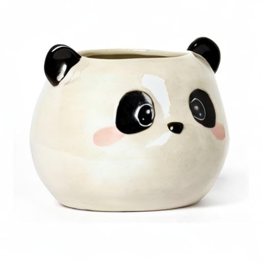 LEGAMI - Ceramic Pen Holder, Panda Theme, Desk Friends, Hand Painted, Gift Idea, Desk Organizer