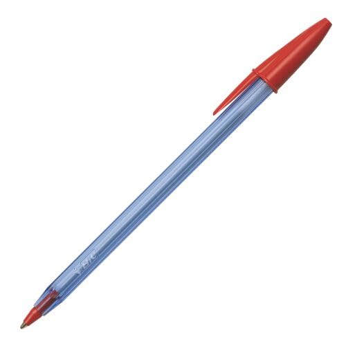 Bic Cristal Soft Ballpoint Pen 0.4 MM Pack of 50 Red