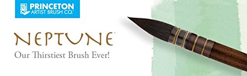 Princeton Artist Brush, Neptune Series 4750, Synthetic Squirrel Watercolor Paint Brush, Quill, Size