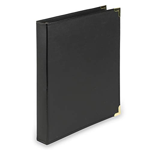 Samsill Leather Binder, Classic Collection, 3 Ring, Executive Presentation Portfolio, 1 Inch (Holds