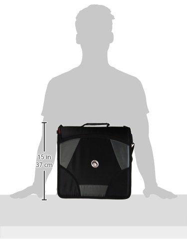 Case-it School Zipper Binder | 4-Inch D-Rings | 800-Sheet | D-186 Black
