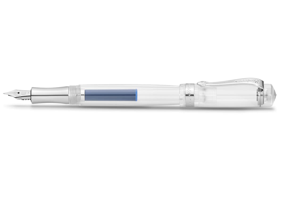 Kaweco STUDENT Transparent Fountain Pen I Premium Acrylic Fountain Pen for Ink Cartridges I