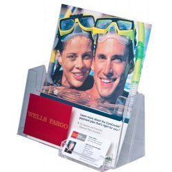Clear-Ad - LHF-P120 - Flyer Holder with Business Card Pocket 8.5 x 11 (3 Pack 1ea)