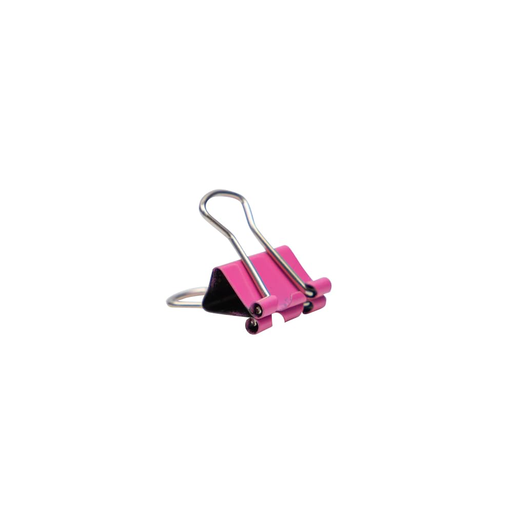 JAM PAPER Colorful Binder Clips - Extra Small - 3/5 Inch (15 mm) - Pink Binderclips - 30/Pack