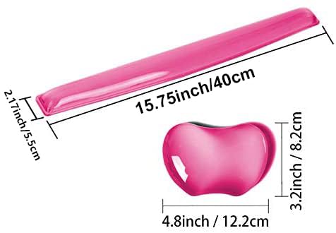 Silicone Gel Keyboard Wrist Rest Set Plus Keyboard & Mouse Wrist Support Pad Office, Computer