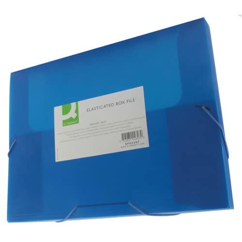 Q Connect Elasticated Box File - Blue