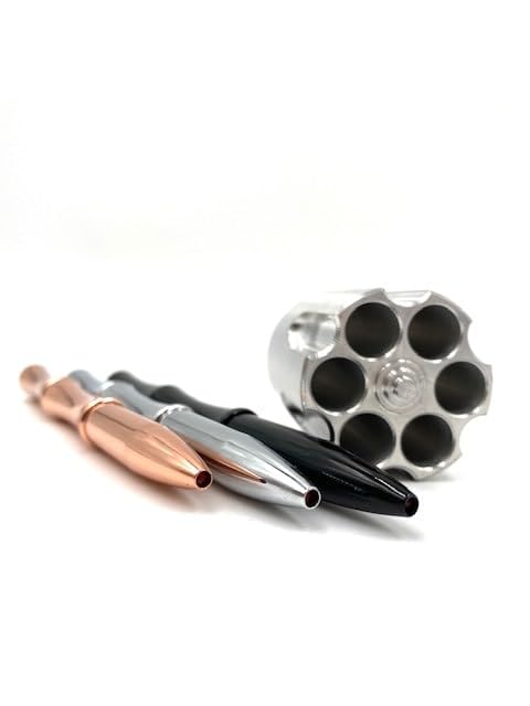 Caliber Gourmet Pen Holder & Paper Weight, Cast Aluminum Office Gift – Cool Pencil Holder for Desk