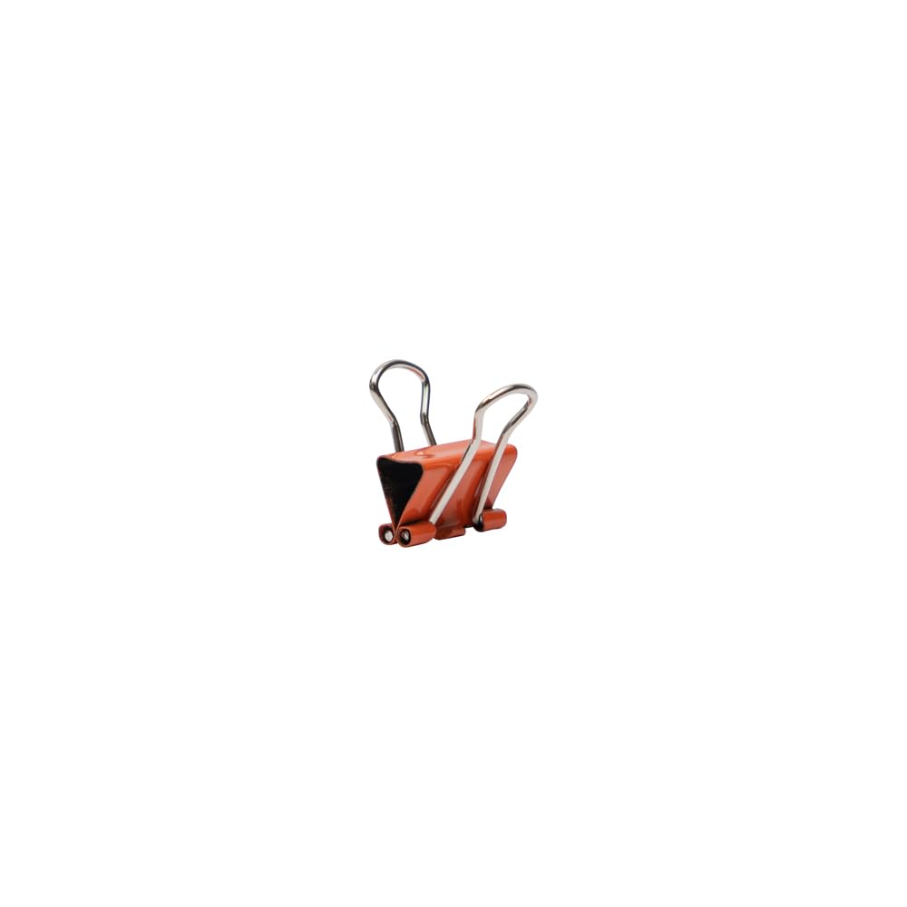 JAM PAPER Colorful Binder Clips - Extra Small - 3/5 Inch (15 mm) - Orange Binderclips - 30/Pack