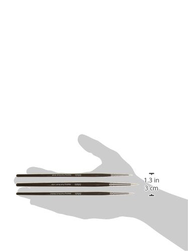 Frisk Set of 3 Artcoe Masking Fluid Brushes, Sable, White