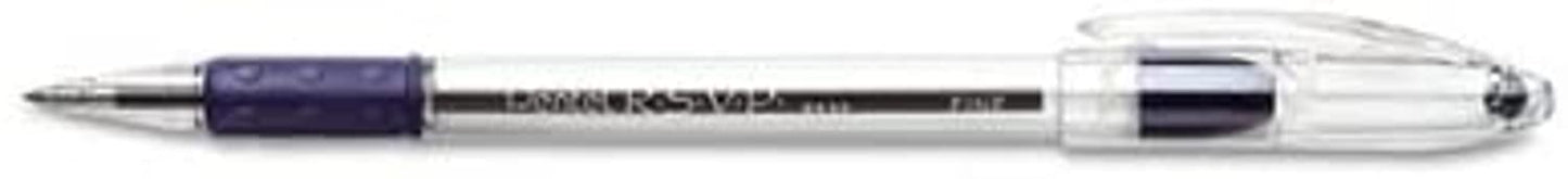Pentel RSVP Ballpoint Pens, 0.7mm Fine Point, 6 Black & 6 Blue Ink Pentel Pens, Pack of 12
