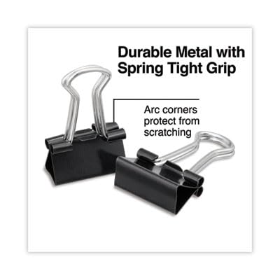 Universal 10199VP Mini Binder Clips, Zip-Seal Bag, 1/4-Inch Capacity, 5/8-Inch Wide, Black, 144/Bag