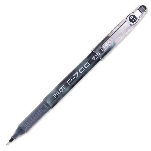 PILOT P-700 Rollerball Stick Gel Pen, 3 Black Pens & 3 Blue Pens (6 PACK)