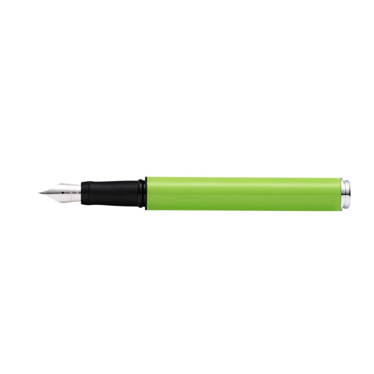 Sheaffer Pop Glossy Lime Green Fountain Pen with Chrome Trim and Medium Nib