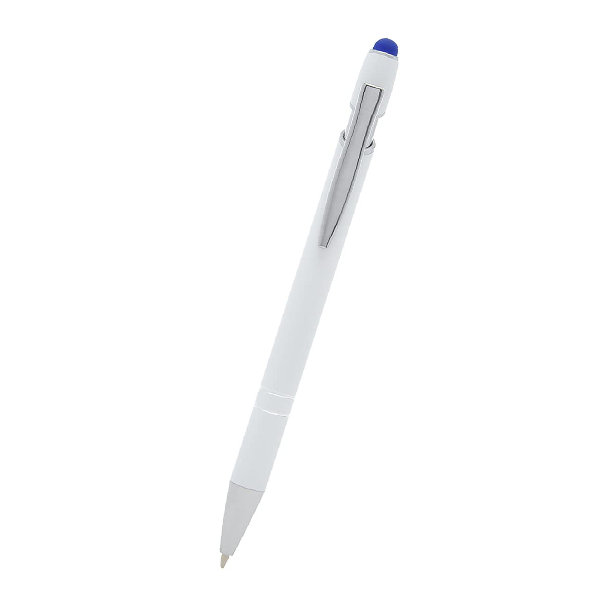 ExpressDesigns™ - Premium Custom Pens with Stylus | Beautiful White | Personalized Soft-Touch Metal