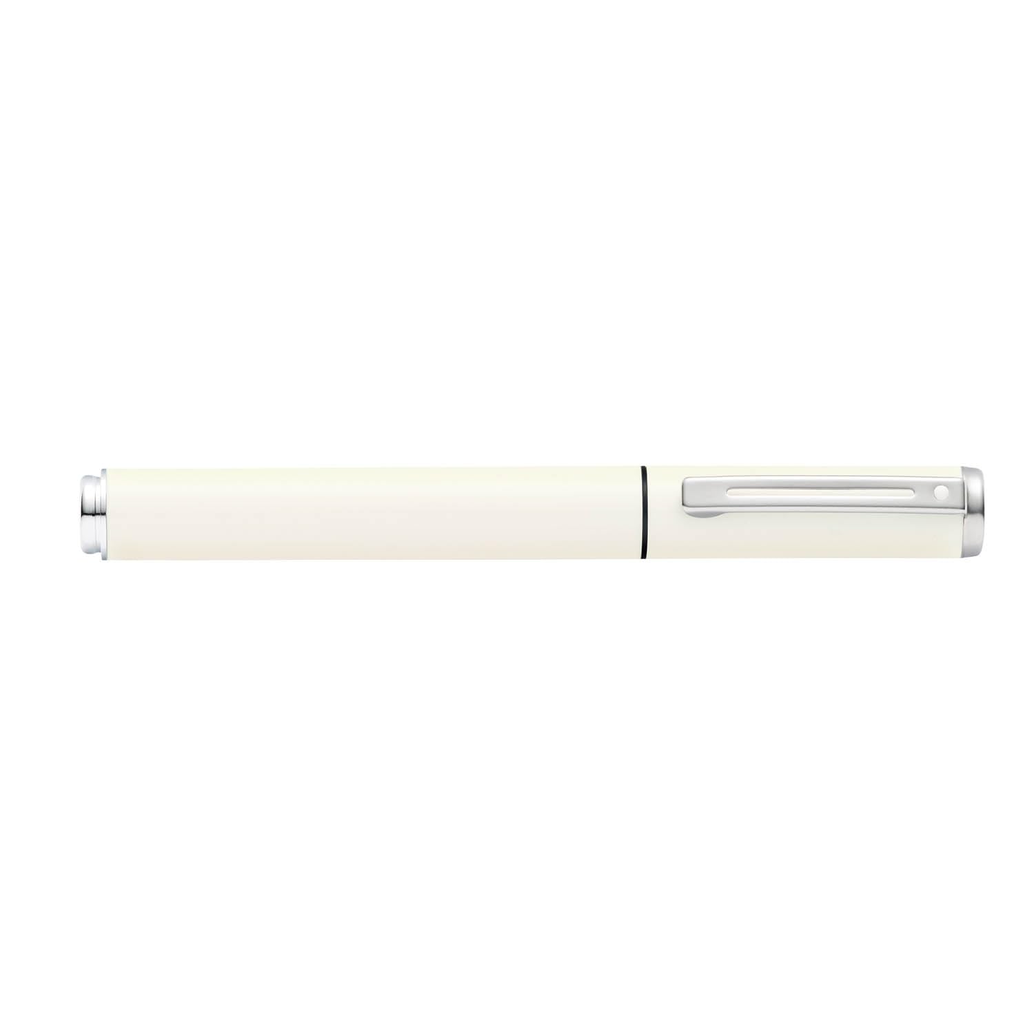 Sheaffer Pop Glossy White Fountain Pen with Chrome Trim and Medium Nib
