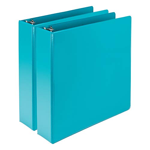 Samsill Earth’s Choice Biobased Durable Fashion Color 3 Ring View Binder, 2 Inch Round Ring, Up to