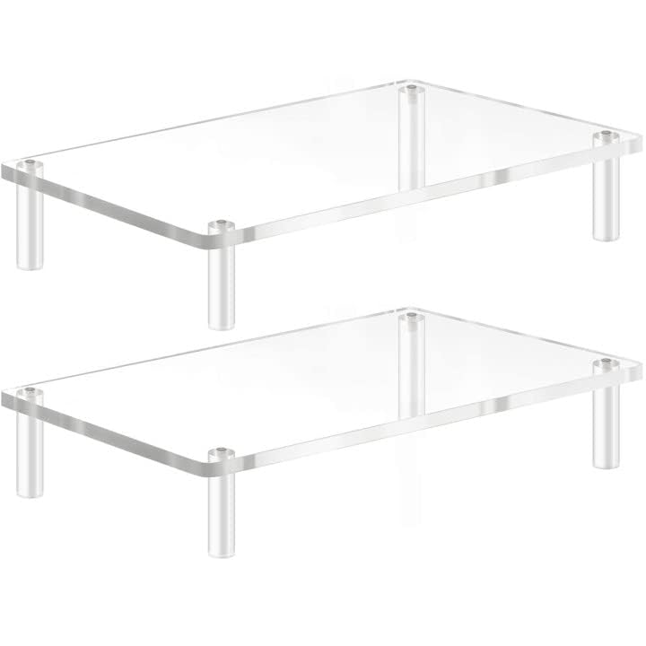 YestBuy Acrylic Monitor Stand Riser, Clear Computer Stand for Laptop, iMac, Pc, Printer, Desktop