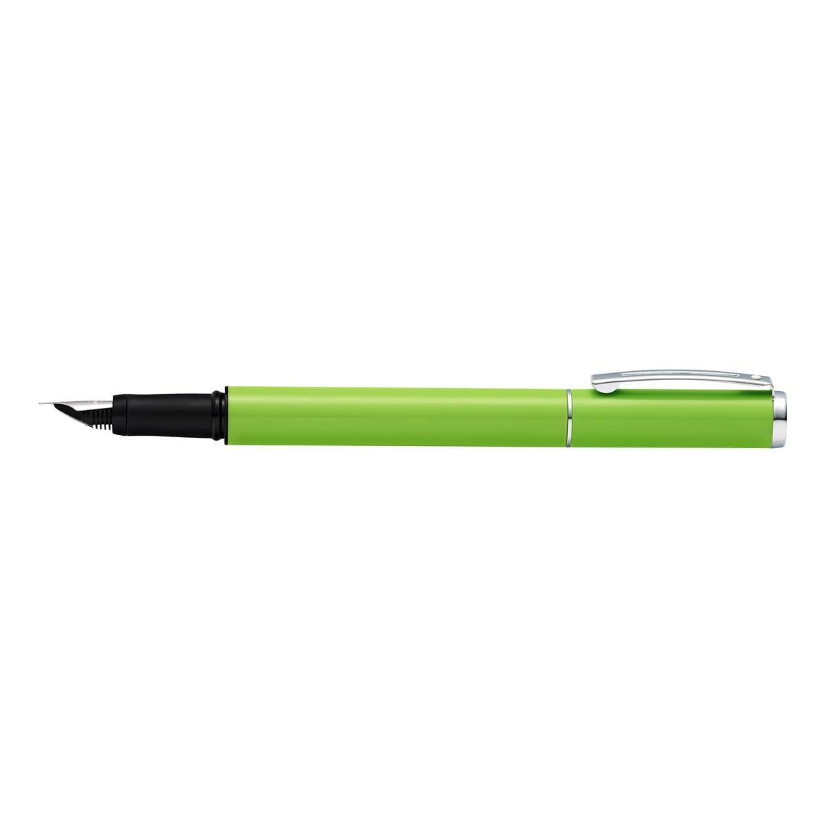 Sheaffer Pop Glossy Lime Green Fountain Pen with Chrome Trim and Medium Nib