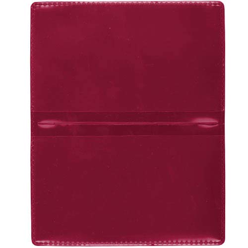 StoreSMART - Metallic Maroon Folding Business Card Holders - 50 Pack - Polypropylene Plastic