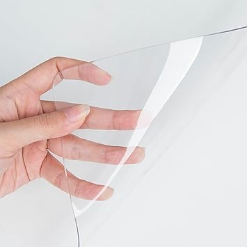 Oterri Clear Writing Desk Pad, 47.2’’x16.9” Heat Resistant Waterproof PVC Round Edge Durable Desk