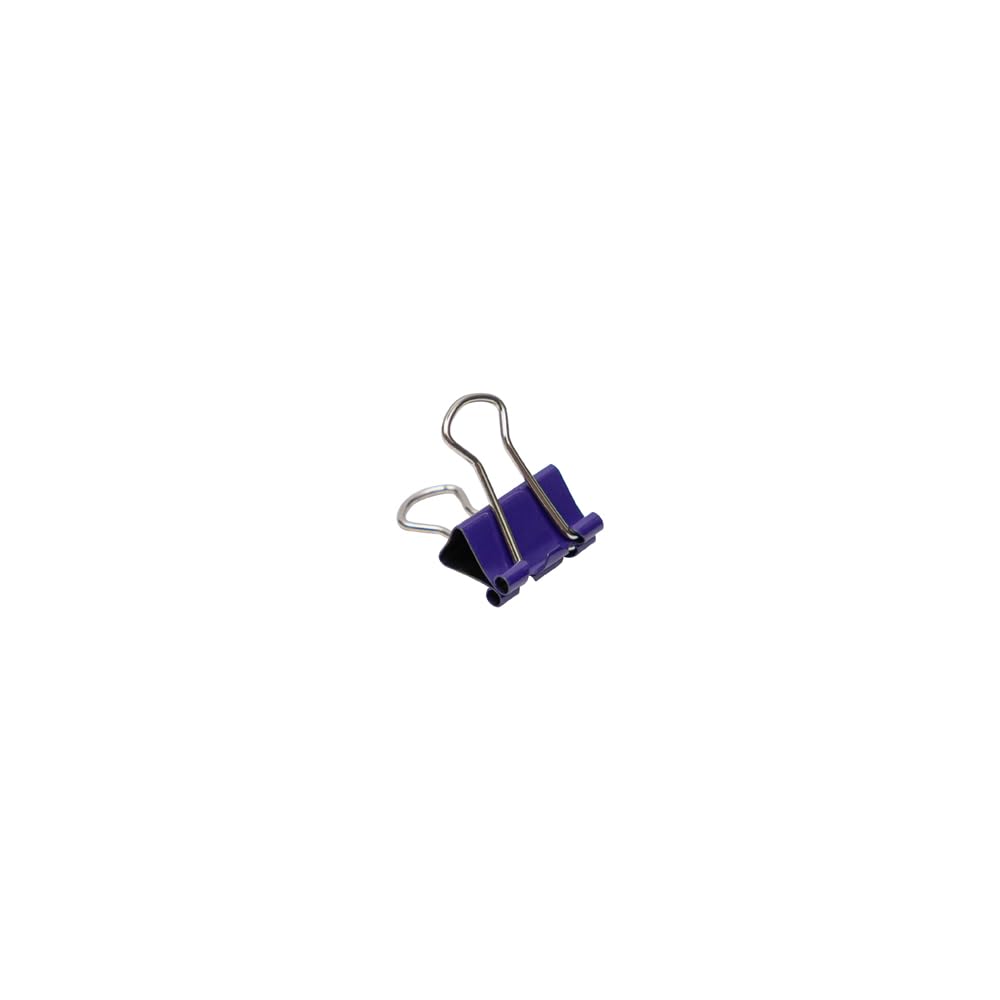 JAM PAPER Colorful Binder Clips - Extra Small - 3/5 Inch (15 mm) - Purple Binderclips - 30/Pack