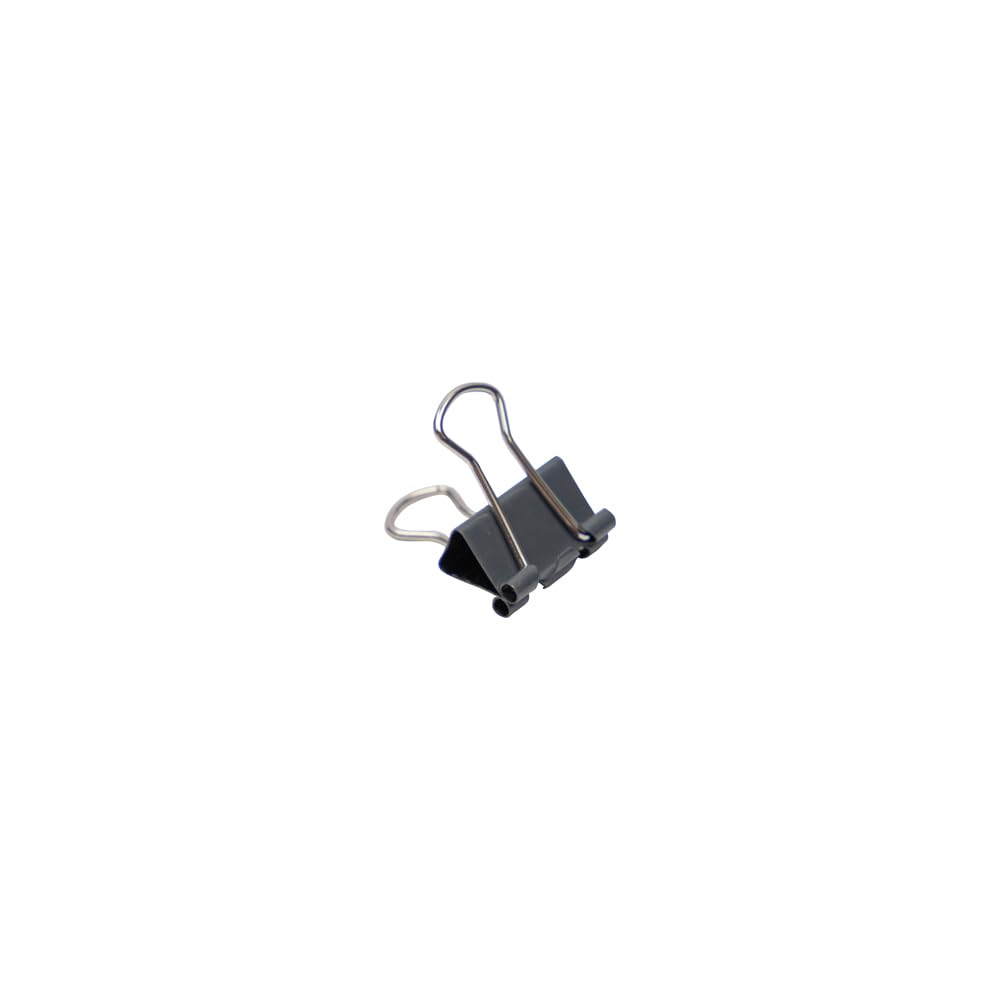 JAM PAPER Colorful Binder Clips - Extra Small - 3/5 Inch (15 mm) - Grey Binderclips - 30/Pack
