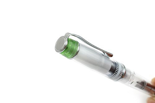 Pilot Prera Iro-Ai Calligraphy-Nib Transparent, Green Body Fountain Pen (FPRN-350R-TLGCM)