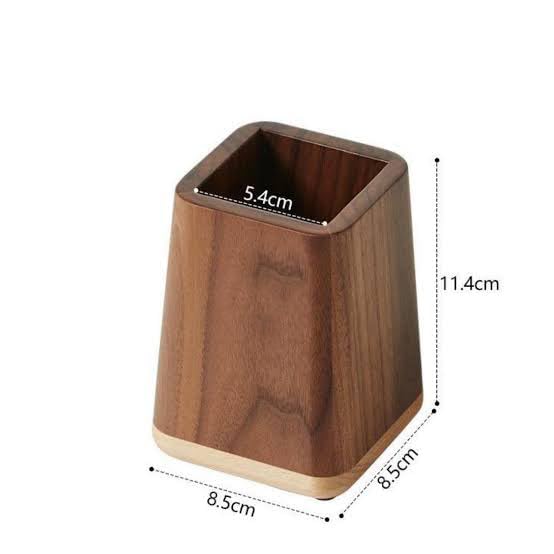 ARTIST INTERNATIONAL Wooden Pen Holder Desktop Stationery Storage Box Large Capacity Office
