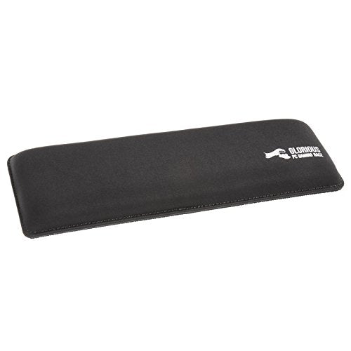 Glorious Wrist Pad/Rest - Compact - Black - Mechanical Keyboards, Stitched Edges, Ergonomic | 12x4