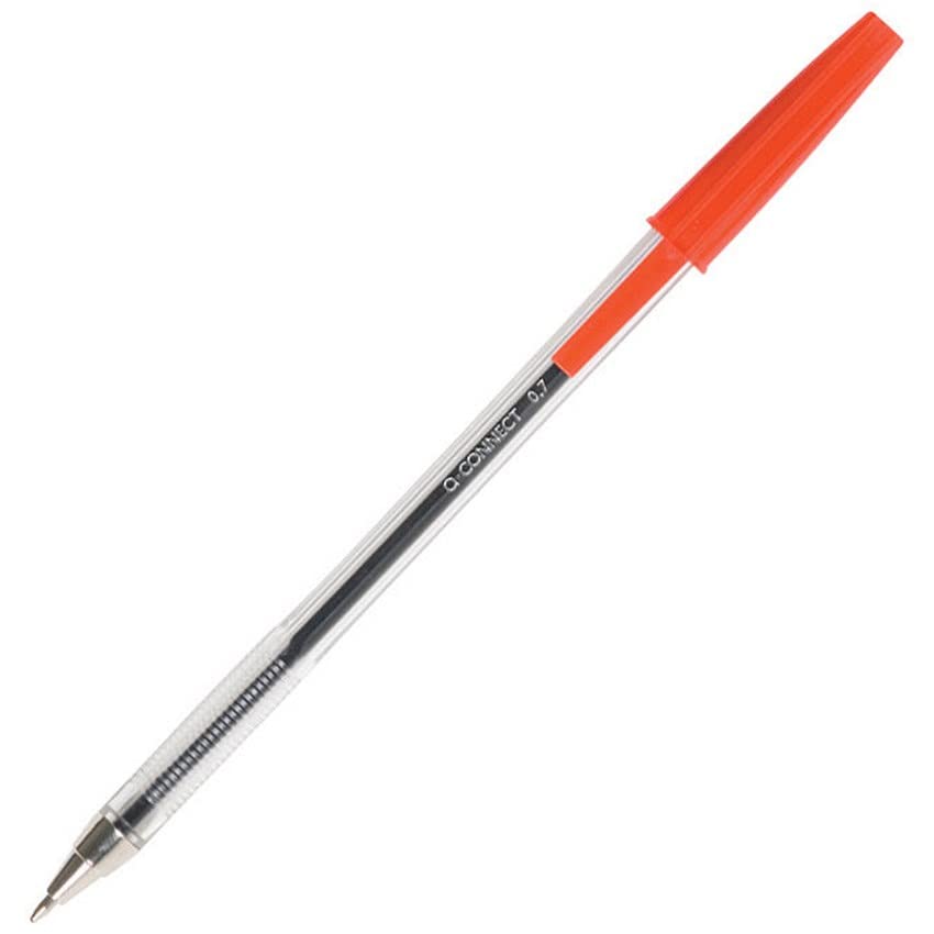 Q-Connect KF26041 Medium Ballpoint Pen - Red, Pack of 50