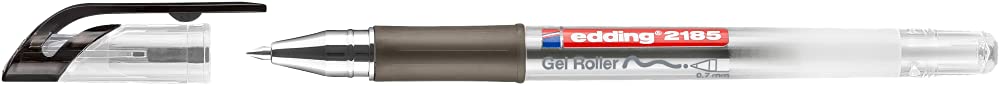 edding 2185 Crystaljelly Roller Ball Retractable Gel Pen, Metal Tip, 0.7 mm, Black