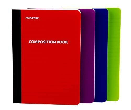 Mintra Office Mini Poly Composition Book (5in x 7in, Poly Comp) - 4 Pack