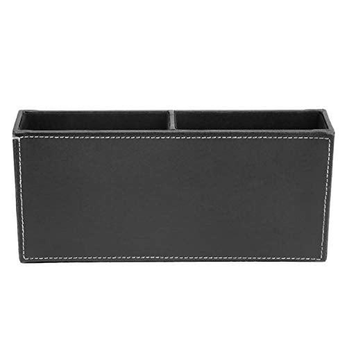 Bargain Crusader Black PU Leather Remote Controller Holder TV Guide CD DVD Controller Organizer