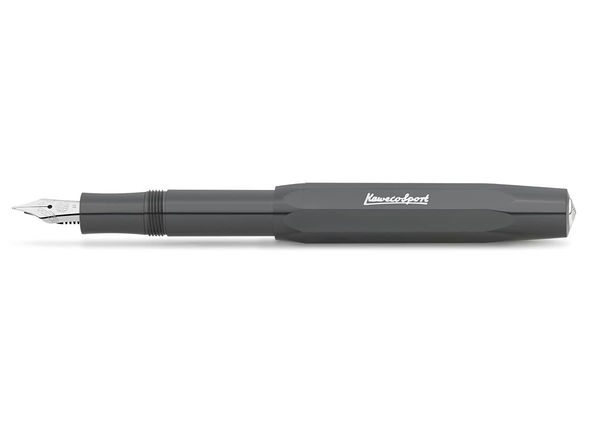 Kaweco SKYLINE SPORT Fountain Pen Grey I Premium Fountain Pen for Ink Cartridges I Exclusive