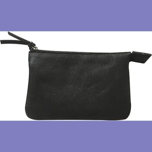 Clairefontaine Cuir Naturel Pencil Cases, Black, 13 centimeters, Small Flat