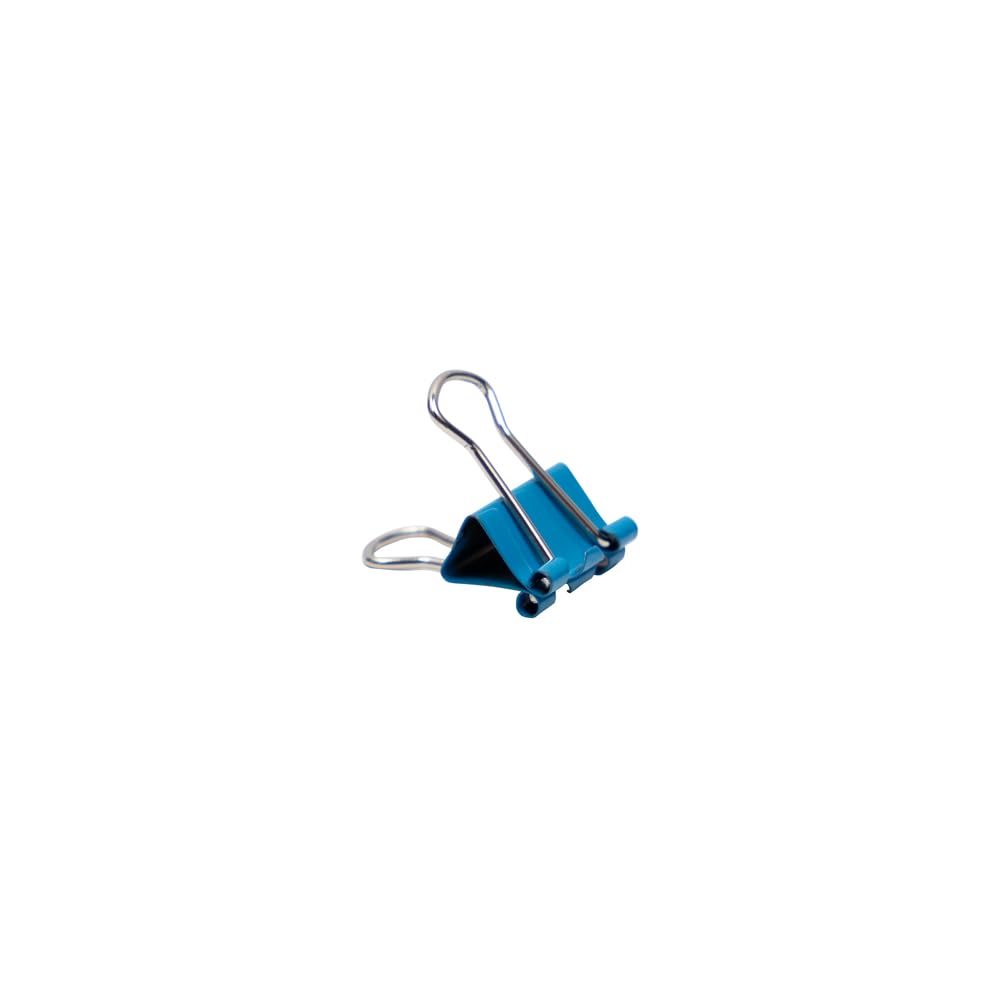 JAM PAPER Colorful Binder Clips - Extra Small - 3/5 Inch (15 mm) - Blue Binderclips - 30/Pack