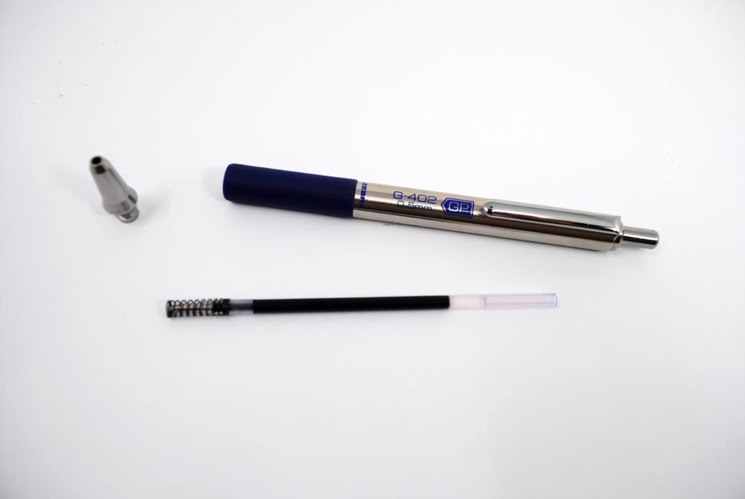 Zebra Pen STEEL G-402 Retractable Gel Pen, Black/Blue Ink, 0.5mm, 4-Pack