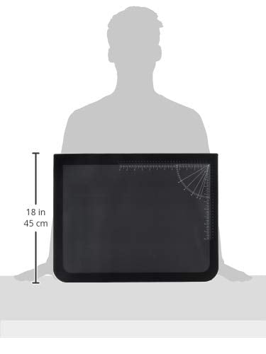 Artistic Office Products 17" x 22" Logo Pad Lift-top Desktop Organizer Desk Mat, Black/Clear
