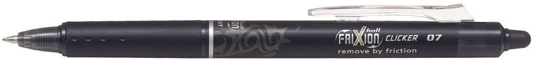 Pilot FriXion Clicker Erasable Pens, Fine Point 0.7 mm, Black Ink, 18-Pack