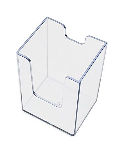 SOURCE ONE Premium Clear Acrylic Single Pocket Vertical Business Card Holder