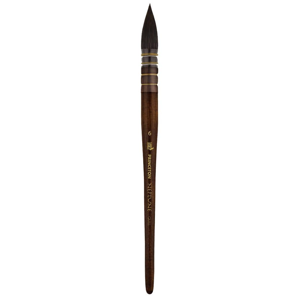 Princeton Artist Brush, Neptune Series 4750, Synthetic Squirrel Watercolor Paint Brush, Quill, Size