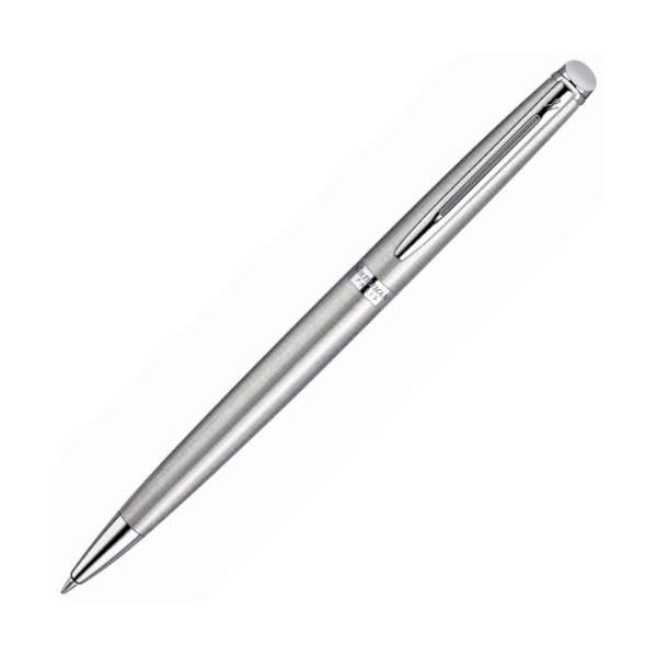 Waterman Hémisphère Ballpoint Pen | Stainless Steel with Chrome Trim | Medium Point | Blue Ink |