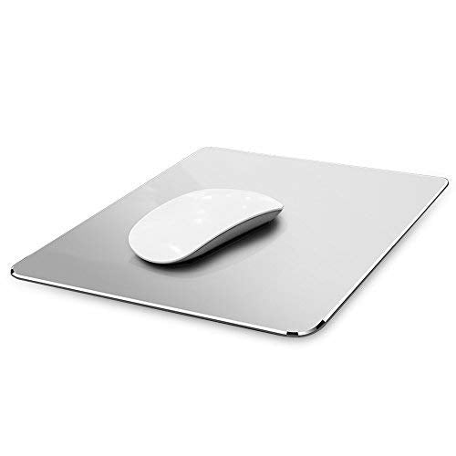 Hard Metal Silver Aluminum Mouse Pad Mat Ultra Thin Big XL Double Side Design Mouse Mat Waterproof