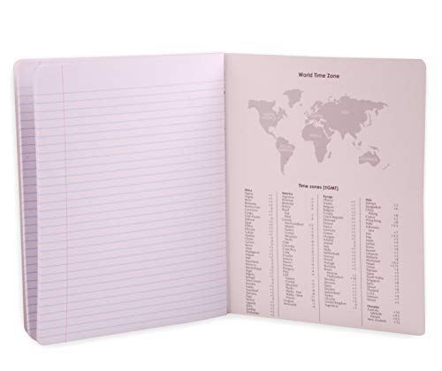 Mintra Office Composition Books - Sturdy Flexible Cover (4 Pack, Black Marble Comp - College Ruled)