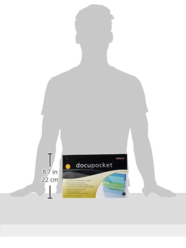 Deflecto Office DocuPocket, Wall File Organizer, Stackable, Letter Size, Clear, 13" W x 7" H x 4"