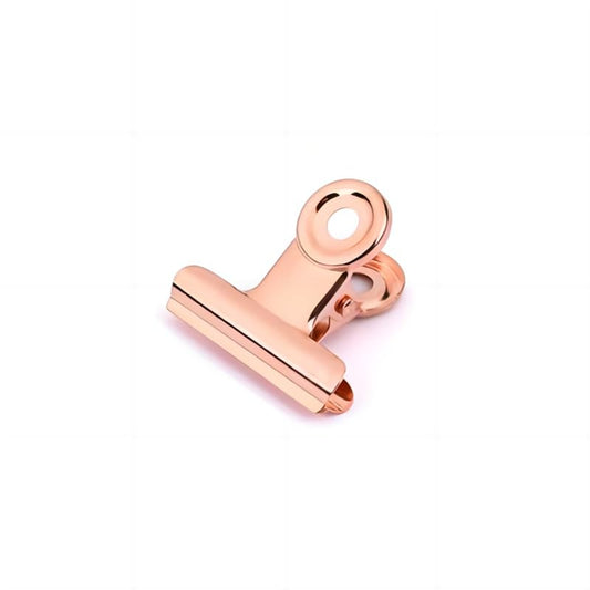Small Bulldog Clips Rose Gold - Coideal 30 Pcs Mini Metal Binder Bull Clips Hinge Paper Clip Office