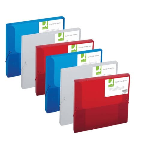 Q Connect Elasticated Box File - Blue