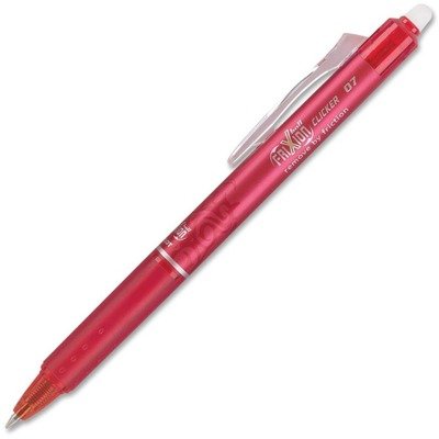 PILOT FriXion Clicker Erasable Gel Ink Pens, Fine Point 0.7mm, Red, 12Pk